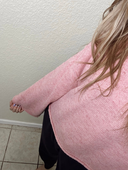 Layla | Pink Bell Sleeve Sweater