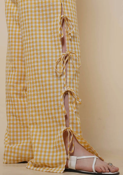 Sweetie | Bow Checkered Pants