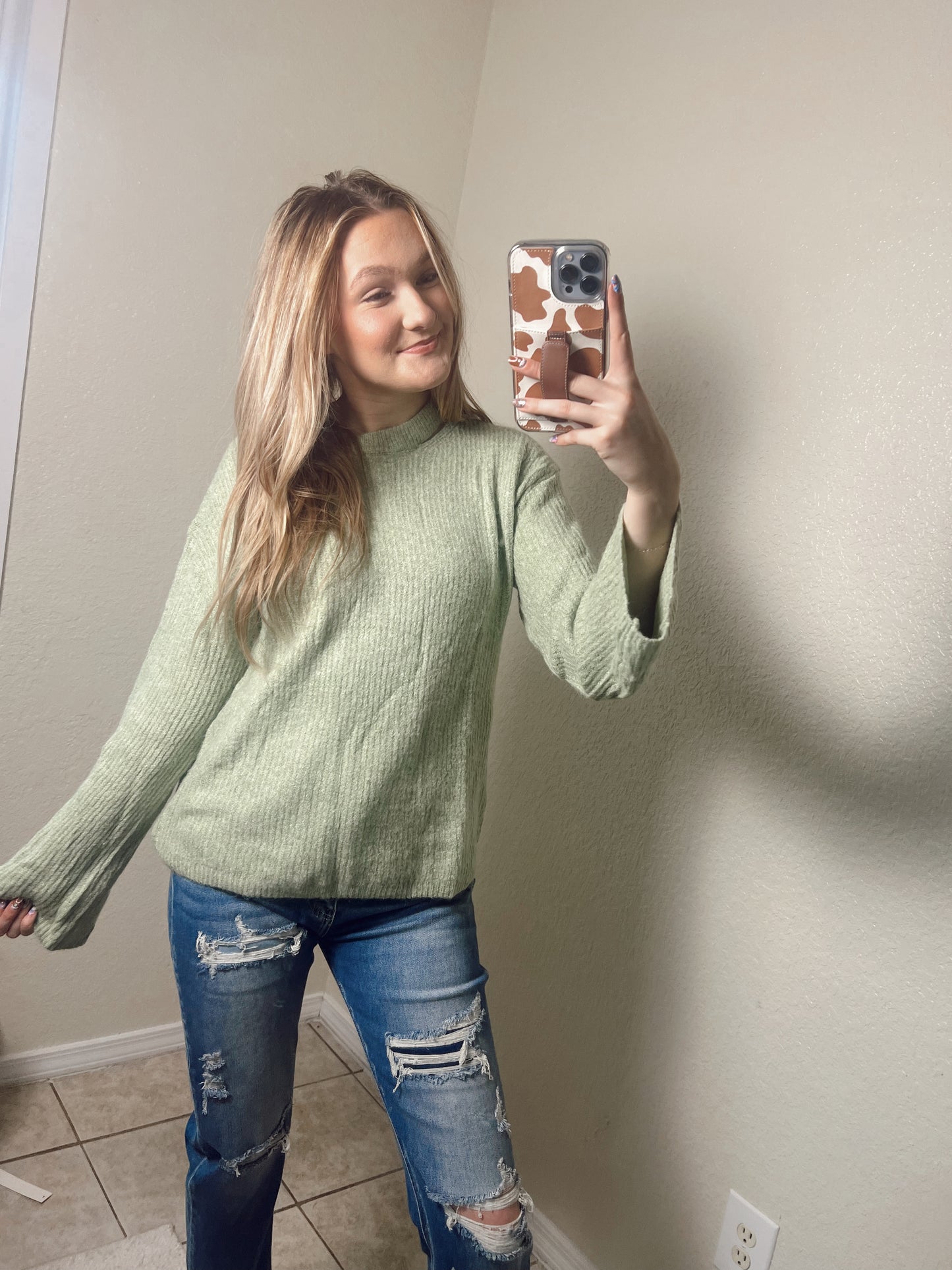 Tiana | Jade Green Sweater