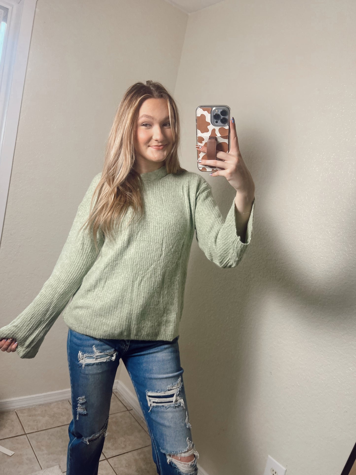 Tiana | Jade Green Sweater