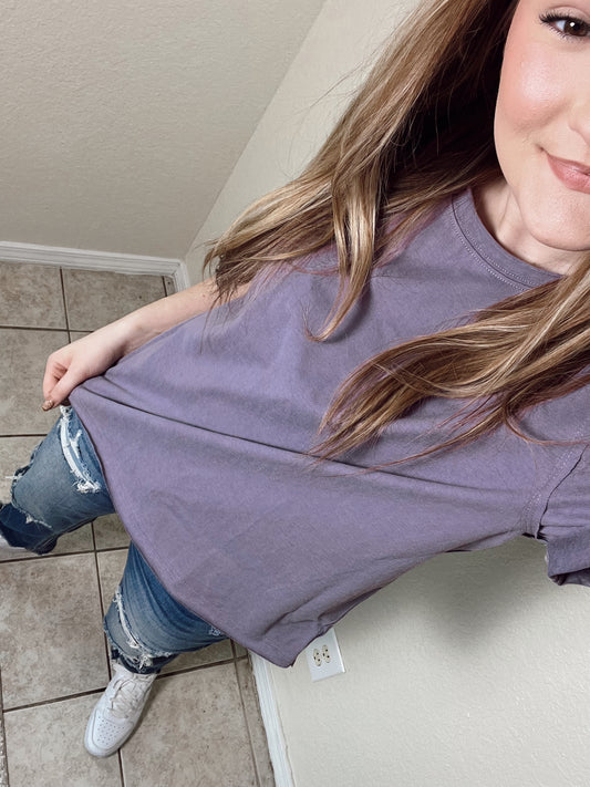 Lydia | Purple Basic Tee