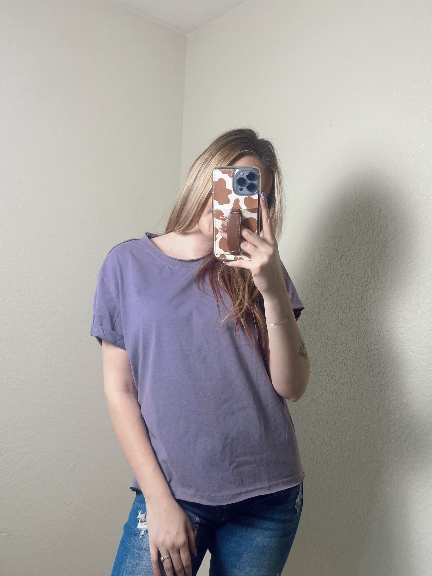 Lydia | Purple Basic Tee